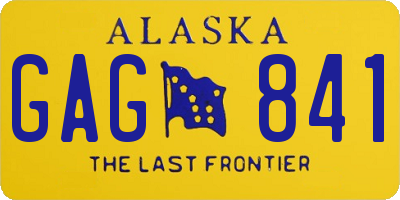 AK license plate GAG841