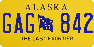 AK license plate GAG842