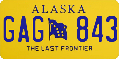 AK license plate GAG843