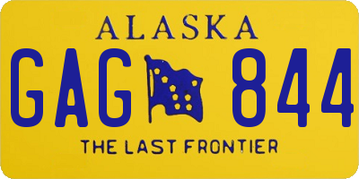 AK license plate GAG844