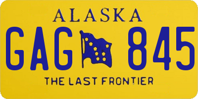 AK license plate GAG845