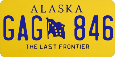 AK license plate GAG846