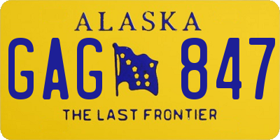 AK license plate GAG847