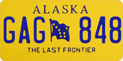 AK license plate GAG848