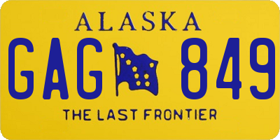 AK license plate GAG849