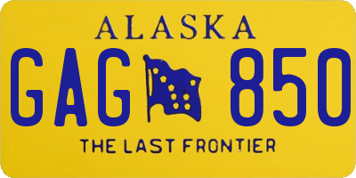 AK license plate GAG850