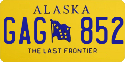 AK license plate GAG852