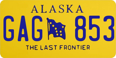 AK license plate GAG853