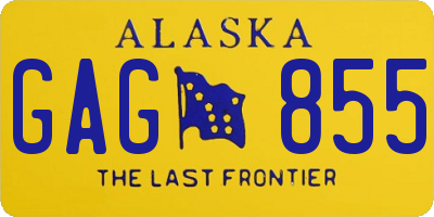 AK license plate GAG855