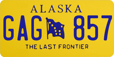 AK license plate GAG857