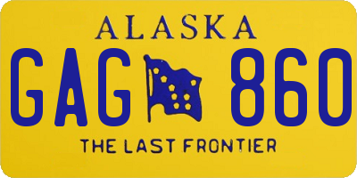 AK license plate GAG860