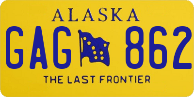 AK license plate GAG862