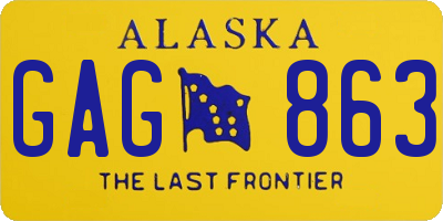 AK license plate GAG863