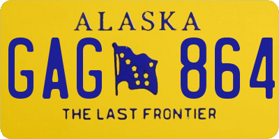 AK license plate GAG864