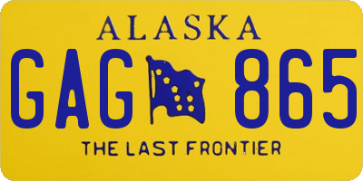 AK license plate GAG865