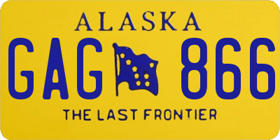 AK license plate GAG866