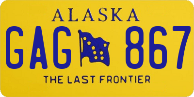 AK license plate GAG867