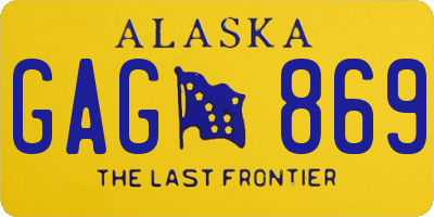 AK license plate GAG869