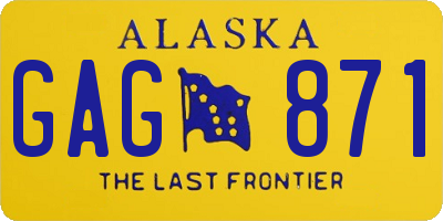 AK license plate GAG871