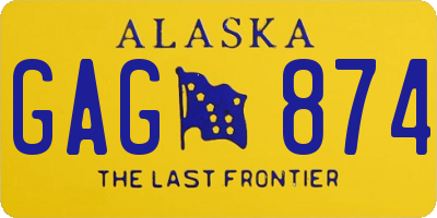 AK license plate GAG874