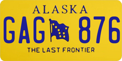 AK license plate GAG876