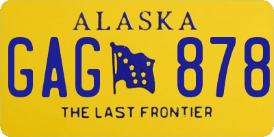 AK license plate GAG878