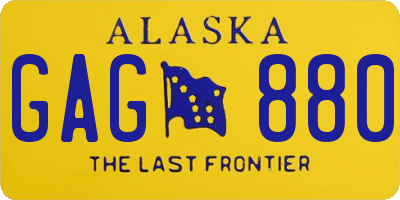 AK license plate GAG880