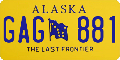 AK license plate GAG881