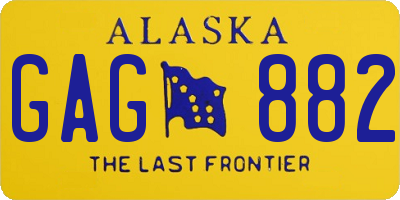 AK license plate GAG882