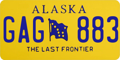 AK license plate GAG883