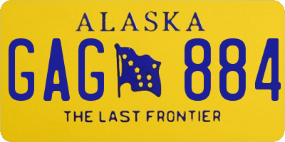 AK license plate GAG884