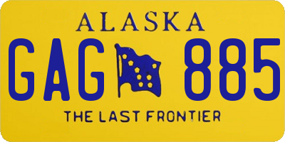 AK license plate GAG885