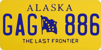 AK license plate GAG886