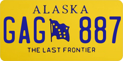 AK license plate GAG887