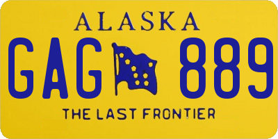 AK license plate GAG889