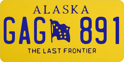 AK license plate GAG891