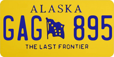 AK license plate GAG895