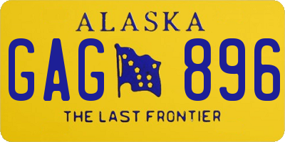 AK license plate GAG896