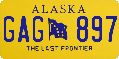 AK license plate GAG897