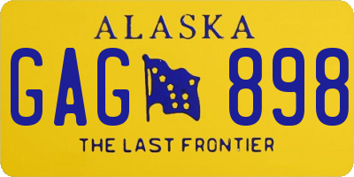 AK license plate GAG898