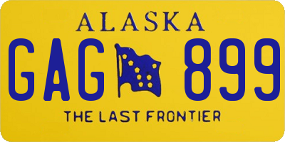 AK license plate GAG899