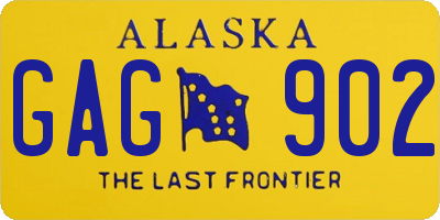 AK license plate GAG902