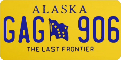 AK license plate GAG906