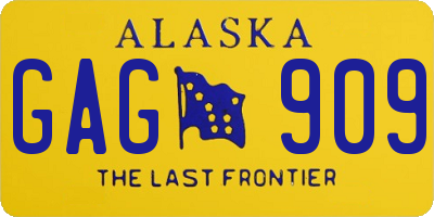 AK license plate GAG909