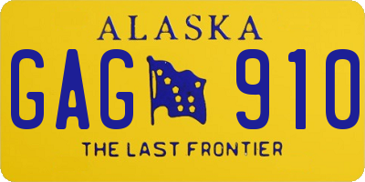 AK license plate GAG910