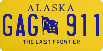 AK license plate GAG911