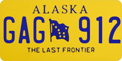 AK license plate GAG912