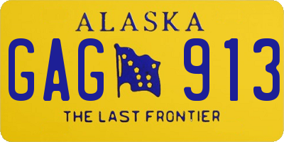 AK license plate GAG913