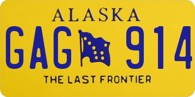 AK license plate GAG914