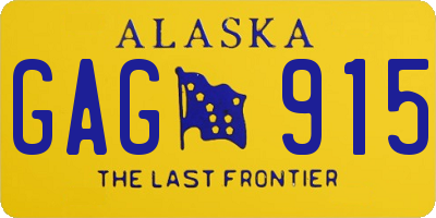 AK license plate GAG915